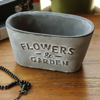 Cement kvetináč silikónové formy záhrada anglické písmená konkrétne zasadiť kvet realizovať domácnosti plesní