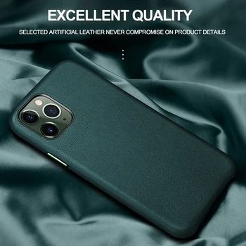 Cenmaso Úradný Originálne puzdro pre iPhone 11 Pro Prípade Luxusné Kožené Shockproof Zadný Kryt pre iPhone 11 Prípade