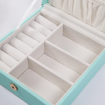 Cestovné PU Kožené Šperky Úložný Box Prípade Držiteľ Náušnice Náhrdelník Organizátor Kozmetické Tašky