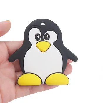 Chenkai 5 KS Silikónové Penguin Teether potravinársky Dieťa Cartoon Cumlík Počiatočných Pre Dieťa Dojčíte Príslušenstvo a Dary BPA Free