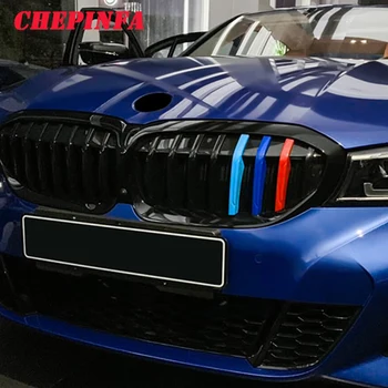 CHEPINFA 3ks ABS Auto Racing Mriežka Pásy Trim Clip M Napájanie Výkon Šport Príslušenstvo Pre BMW G20 Nové Radu 3 2019 2020