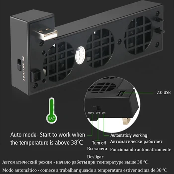 Chladiaci Ventilátor Chladiča Ovládanie pre X Box Xbox One X Konzoly Radič USB Gadget DC 5V Ventilátor Chladničky Ventilador Fanar Ventilátor