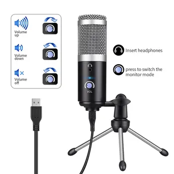Chladič Mikrofón Usb Počítača Mikrofón na Youtube Podcast Nahrávanie Nástroj Hrať Live Hlasový Chat Mikrofón Stolový /