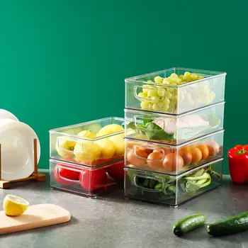 Chladnička Organizátor Transparentné Kuchyňa Potravín, Ovocia, Knedľa Vajcia Úložný Box
