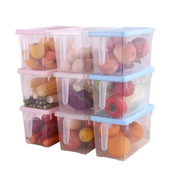 Chladnička úložný box priehľadný obdĺžnik zásuvky typ vaječné jedlo zmrazenie úložný box zapečatené čerstvé okno plastové okno skladovanie