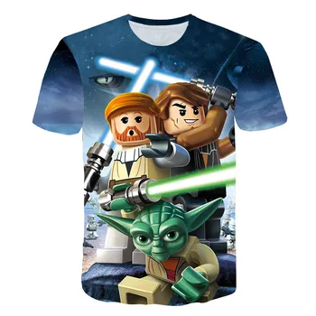 Chlapci 2020 Nové 3D Tlač Star Wars T-shirt chlapcov a dievčatá Krátky Rukáv Funny T-shirt Módne Bežné T-shirt Pohodlné t-shirt