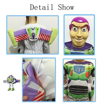 Chlapec Hračky-Storys Buzz Lightyear Jumpsuit Kostým Halloween Kostýmy Deluxe Detí Dieťa Maškarný Cosplay Narodeninovej Párty Darček