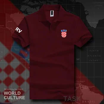 Chorvátsko Hrvatska chorvátsky HRV Chorváti polo shirts mužov krátky rukáv biele značky vytlačené pre krajiny 2018 bavlna národ tím 20