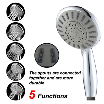 Chrome Prevedenie Ručné sprchy OEM sprcha ABS Pokovovanie 7 Funkcií Kyslíka Hermetizácie Vody-úsporné Sprchové Hlavice