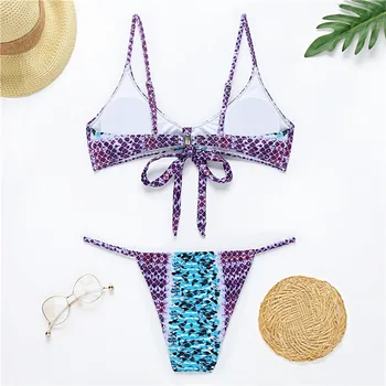 CHRONSTYLE Sexy Obväz Ženy Bikini Set 2021 Lete Plavky, plážové oblečenie Push Up Čalúnená Tangá Plavky Plážové Kúpanie Oblek Biquini