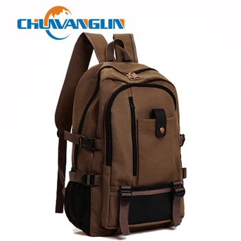 Chuwanglin plátno batoh mužov cestovný batoh bežné školské tašky, módne muž Denne batohy unisex študent taška A1715