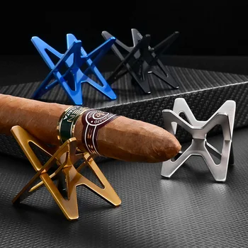 CIGARLOONG Cigaru, Stojan, Konzola z Nehrdzavejúcej Ocele Kríž Prenosné Cigaru Cestovné Držiteľ Zvyšok Cigaru Gadgets