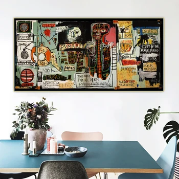 Citon Jean Michel Basquiat《Notára》Graffiti Art Plátno Olejomaľba Umelecké Diela Plagát Dekoratívny Obraz Na Stenu Dekor Domáce Dekorácie