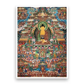 Cjtang Hodváb Tlač Umenie Thangka Tibetskej Výšivky Buddha Thangka Juhovýchodnej Ázii Domova