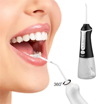 CkeyiN Vody Flosser Bezdrôtový Zubné Ústne Irigátor Nepremokavé Prenosné Dobíjacie 300 ML Vody Zuby, dentálne Nite Deep Clean 48