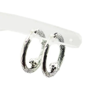 CKK Náušnice Jar Vták Hoop Náušnice Mincový Striebro-Šperky pre Ženy Brincos Oorbellen Pendientes Earings Aretes