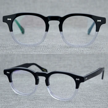 Clip-on Vintage Optické Okuliare, Rám Acetát Okuliare Oliver Johnny Depp okuliare na Čítanie Žien a Mužov Korytnačka Rám Okuliarov