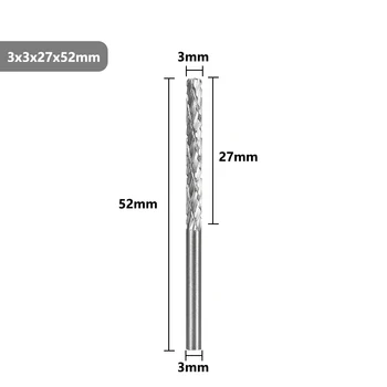 CMCP rýchloreznej Ocele Rotačné Súbor 3 mm 4 mm 5 mm 6 mm Dvojitý Rez Rotačnej Burr vrtáka, Stopka 3 mm Brúsne Hlavy Rytie Fréza