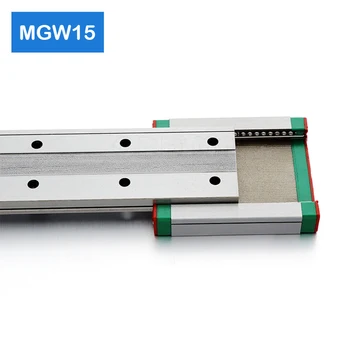Cnc časti MGW15, 300 350 400 450 500 600 800mm miniatúrne lineárne železničnej list 1pcs MGW15 lineárne príručka+1pcs MGW15H prepravu