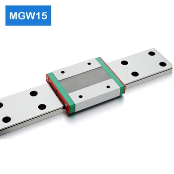 Cnc časti MGW15, 300 350 400 450 500 600 800mm miniatúrne lineárne železničnej list 1pcs MGW15 lineárne príručka+1pcs MGW15H prepravu