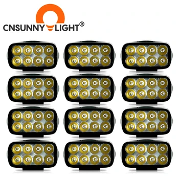 CNSUNNYLIGHT 12pcs 4 cm LED Pracovné Svetlo 10W led Panel pre Traktor OffRoad 4WD 4x4 Auto Truck SUV ATV Pracovných Jazdy Lampa Foglights
