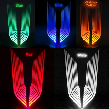 CNSUNNYLIGHT Auto/Motocykel LED Dekoratívne Svetlo Vitajte Núdzový Signál Krídla Lampa Projektora Tieň Osvetlenie Hmly Výstražné Svetlo