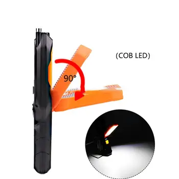 COB LED Worklight Núdzové Svetlo USB Nabíjateľné Pracovných Pružný Magnetický Lampy Baterky Baterky lanterna Prenosné Osvetlenie