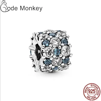 CodeMonkey Blue & Svetlé, Jasné, CZ Korálky Fit Originálny Náramok & Náramok Pre Ženy DIY Šperky Čo 2020 Nové Korálky CMS1538