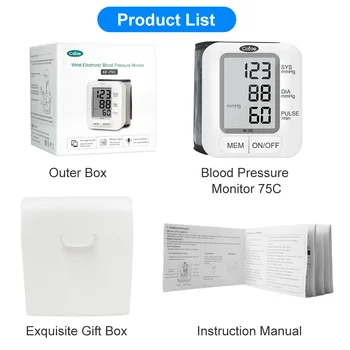 Cofoe Digitálne Zápästie Krvný Tlak Monitor Automatické Sphygmomanometer +Prst Klip Pulz Detekcie Oximeter pre domácnosť zariadenia