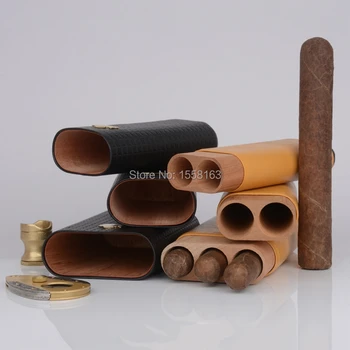 COHIBA Víkend Cestovať Cigaru Držiteľ Cohiba Cédrové Drevo Tube cestovné cigaru, držiak na Uchytenie na 3 prsty 54rings cigár
