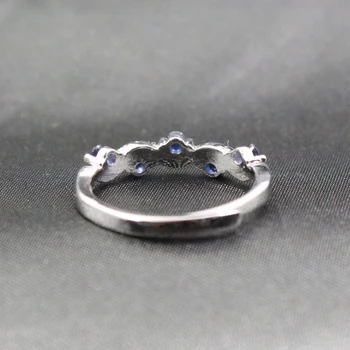 CoLife Šperky Prírodné Sapphire Krúžok pre Zapojenie 5 Kusov Prírodné Sapphire Strieborný Prsteň 925 Silver Sapphire Šperky