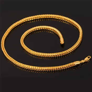 Collare Afriky Reťazca Náhrdelník Pre Mužov Šperky Etiópskej Trendy Zlatá/Strieborná Farba Foxtail Franco Reťazca Mužov Náhrdelník N703