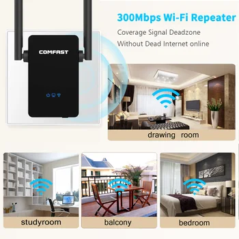 Comfast CF-WR302S 300Mbps Wireless-N Router Wifi Opakovač 802.11 Dlhý Rad Wi-fi Signál Booster 2.4 G Wifi Repiter