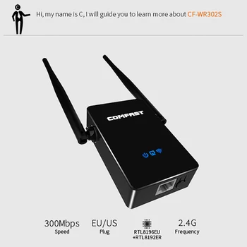 COMFAST WR302S Router 300M Zosilňovač Signálu WiFi Extender Wireless Repeater