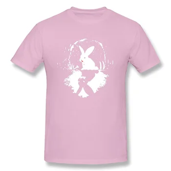 Comics T-shirt Crazy Rabbit T Shirt 2019 Veľkonočné Deň Tričko Pre Mužov Čierne Biele Topy, Tričká, Gotické Cartoon Dizajnér Camisa Fitness