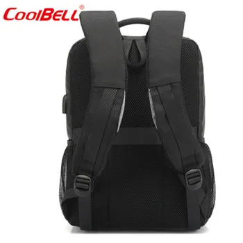 Coolbell Backpack 15.6 Palcový Notebook Batoh Nylon Vodotesný Batoh Móda Cestovanie Anti-theft Business Študentský Batoh