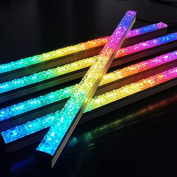 COOLMOON 2KS Počítači RGB Farebný Svetelný Pás Šasi Svetlo s Radič s netic Multicolor RGB Znečistenia Farba Lampa