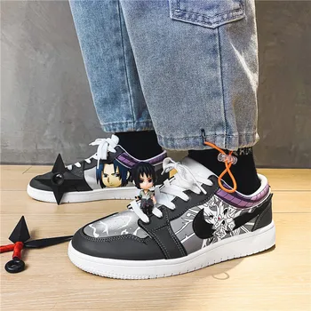 COOLVFATBO-zapatos de lona de Naruto pt hombre, zapatillas vulcanizadas de Akatsuki Itachi, para Cosplay, escuela, viajes al