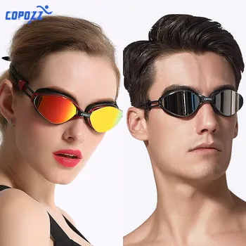 Copozz Nové Profesionálne Plavecké Okuliare, Anti-Fog UV Nastaviteľný Kryt Vodotesný silikónový okuliare pre mužov, ženy, dospelých Okuliare