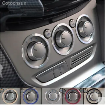 Cotochsun Auto, Interiér Manuálna Klimatizácia Gombík Dekorácie Krúžok vhodné Pre Ford Focus 2 MK2 Zameranie 3 MK3 Kuga, Auto Styling