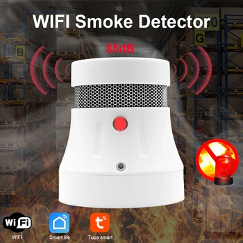 Cpvan Tuya WiFi detektor dymu požiarne systém Domu bezpečnostné detektor dymu combo požiarnej signalizácie
