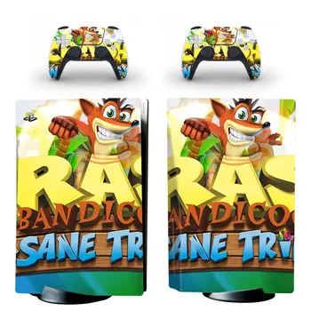 Crash Bandicoot PS5 Štandardný Disk Edition Pokožky Nálepky Kryt Kotúča, pre PlayStation 5 Konzoly a Radiče PS5 Pokožky Nálepky