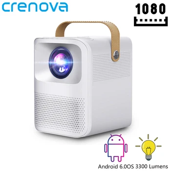 CRENOVA Prenosný Projektor ET30S 1080P Full HD Android, Wifi, 3D Mini Porjector domáceho Kina Podpora 4K LED Domáce Video, Projektor