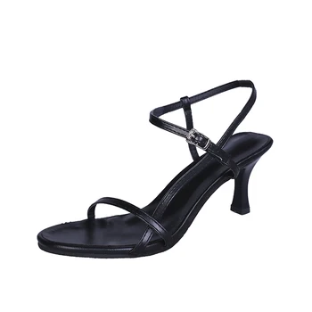 Cresfimix sandales femmes ženy móda vysokej kvality 7 cm vysokým podpätkom sandále lady roztomilý letné biele sandále čierne sandále 5440