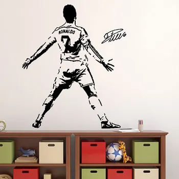 Cristiano Ronaldo Stenu Odtlačkový Nálepky na Futbal, futbalista Portugalsko Tvorivé Vinyl Domov odtlačkový Športové Samolepky na Stenu pre bay