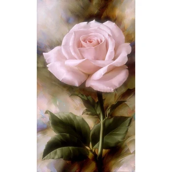 Cross Stitch Auta DIY Diamond Výšivky Ružové ruže Plné Námestie/round-Diamond Maľovanie Mozaiky Domova