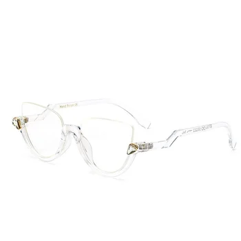 Crystal Cat Eye Transparentné Sklá Dámske Elegantné Ženy Jasné, Okuliare, Rám Módne Optické Krátkozrakosť, Okuliare, Rám Plochý Zrkadlo