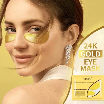 Crystal Kolagénu Golden Eye Mask Pod Okom Náplasť Na Spanie Hydratačná Maska Anti-Aging Tmavé Dircles Vrásky, Opuchy Odstrániť