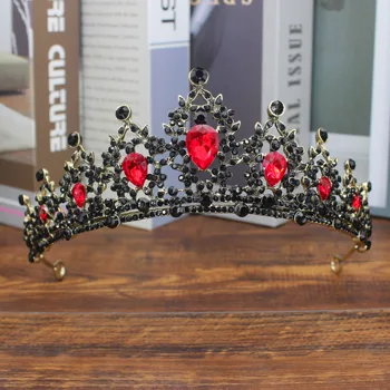 Crystal Tiara Korunu Kráľovnej Nevesta Diadem Čelenky Svadobné Svadobné Hlavu Šperky Príslušenstvo Ženy Vlasové Ozdoby Sprievod Headpiece