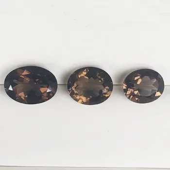 CSJ Prírodné údená quartz voľné drahokam oválny tvar znížiť pokutu oheň na šperky montáž dizajn DIY kameň